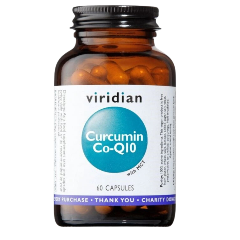 Viridian Curcumin Koenzym Q10, 60 kapslí